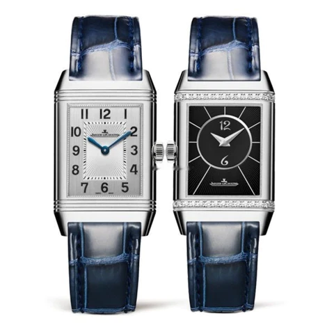 Jaeger-Lecoultre Reverso Classic Duetto Stainless steel & Diamonds Lady's Watch - Premium Luxury Product