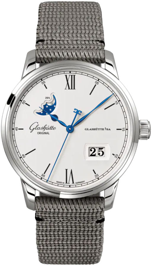 Glashutte Original Senator Excellence Panorama Date Moon Phase Stainless steel Men's Watch - Premium Luxury Product