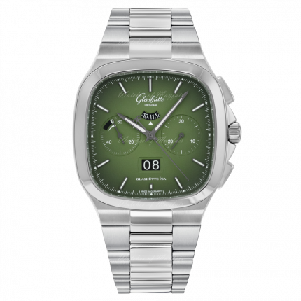 Glashutte Original Vintage Seventies Chronograph Panorama Date Stainless steel Men's Watch - Premium Luxury Product