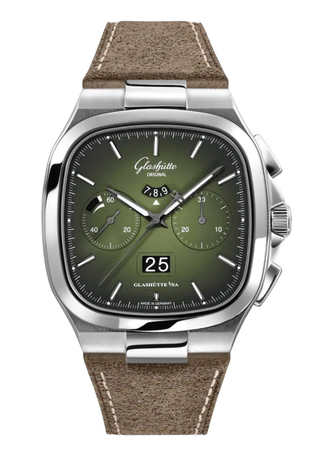 Glashutte Original Vintage Seventies Chronograph Panorama Date Stainless steel Men's Watch - Premium Luxury Product
