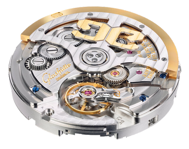 Glashutte Original Senator Excellence Panorama Date Moon Phase Stainless steel Men's Watch - Premium Luxury Product