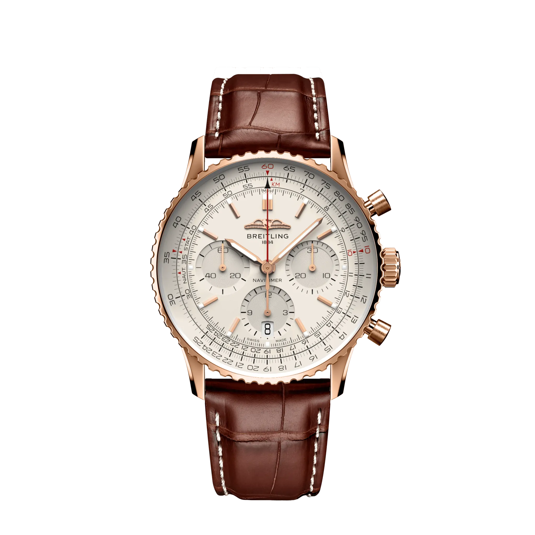 Breitling Navitimer B01 Chronograph 41 18K Red Gold Men's Watch - Premium Luxury Product