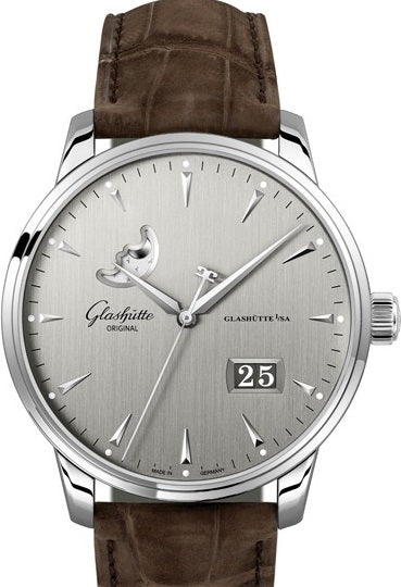 Glashutte Original Senator Excellence Panorama Date Moon Phase Stainless steel Men's Watch - Premium Luxury Product