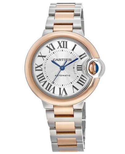Cartier Ballon Bleu 42 mm Stainless steel & Rose Gold Men's Watch - Premium Luxury Product
