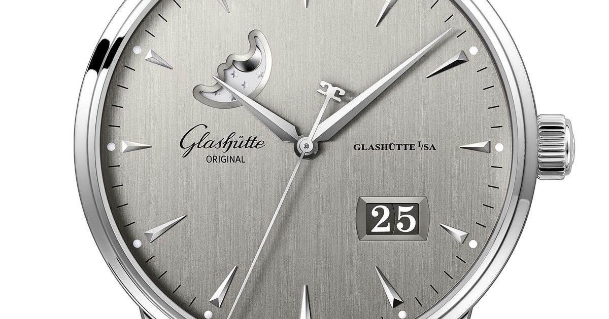 Glashutte Original Senator Excellence Panorama Date Moon Phase Stainless steel Men's Watch