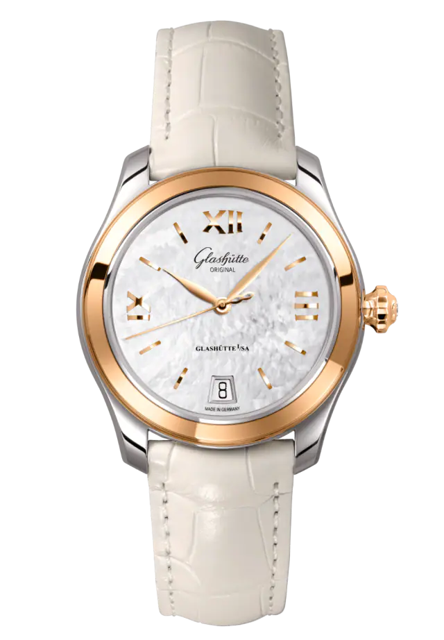 Glashutte Original Lady Collection Serenade Stainless steel & 18K Rose Gold Lady's Watch - Premium Luxury Product