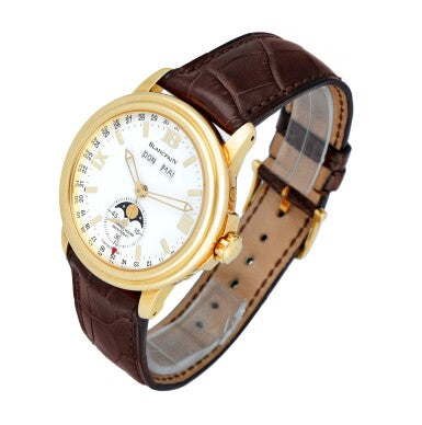 Blancpain Leman Moon Phase 18K Yellow Gold Men's Watch