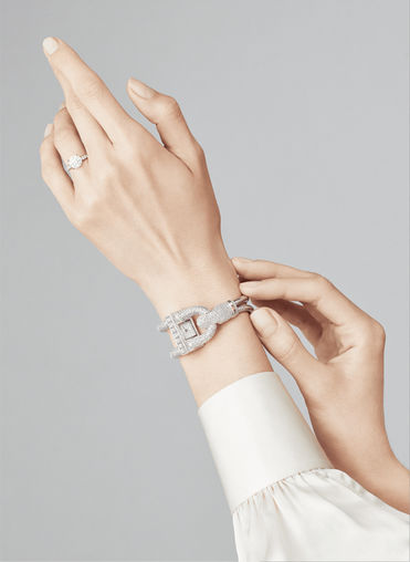 Van Cleef & Arpels Cadenas 18K White Gold & Diamonds Lady's Watch - Premium Luxury Product