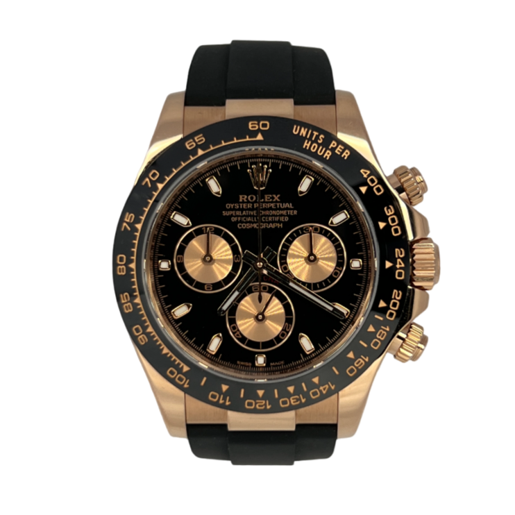 Rolex Cosmograph Daytona Chronograph 18K Rose Gold & Black Ceramic Men's Watch