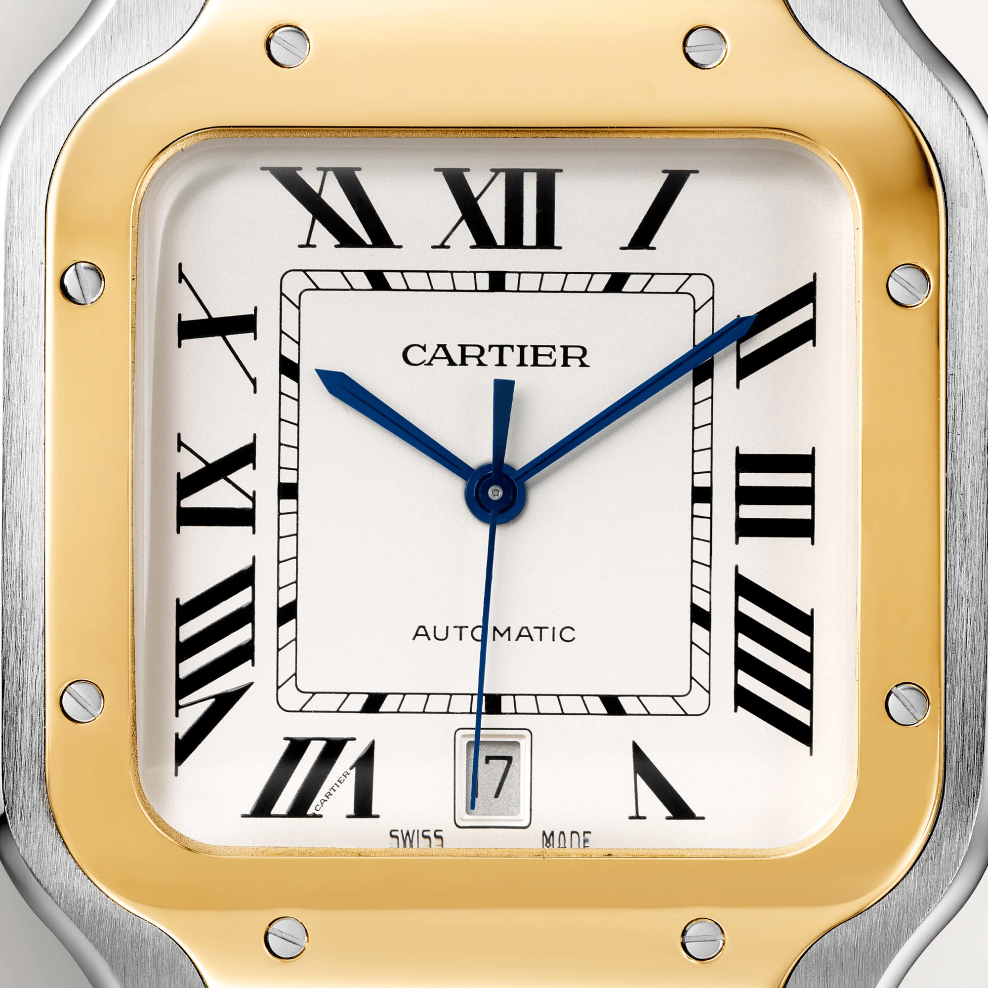 Cartier Santos Stainless Steel & 18K Yellow Gold Men's Watch