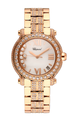 Chopard Happy Sport 18K Rose Gold & Diamonds Lady's Watch - Premium Luxury Product