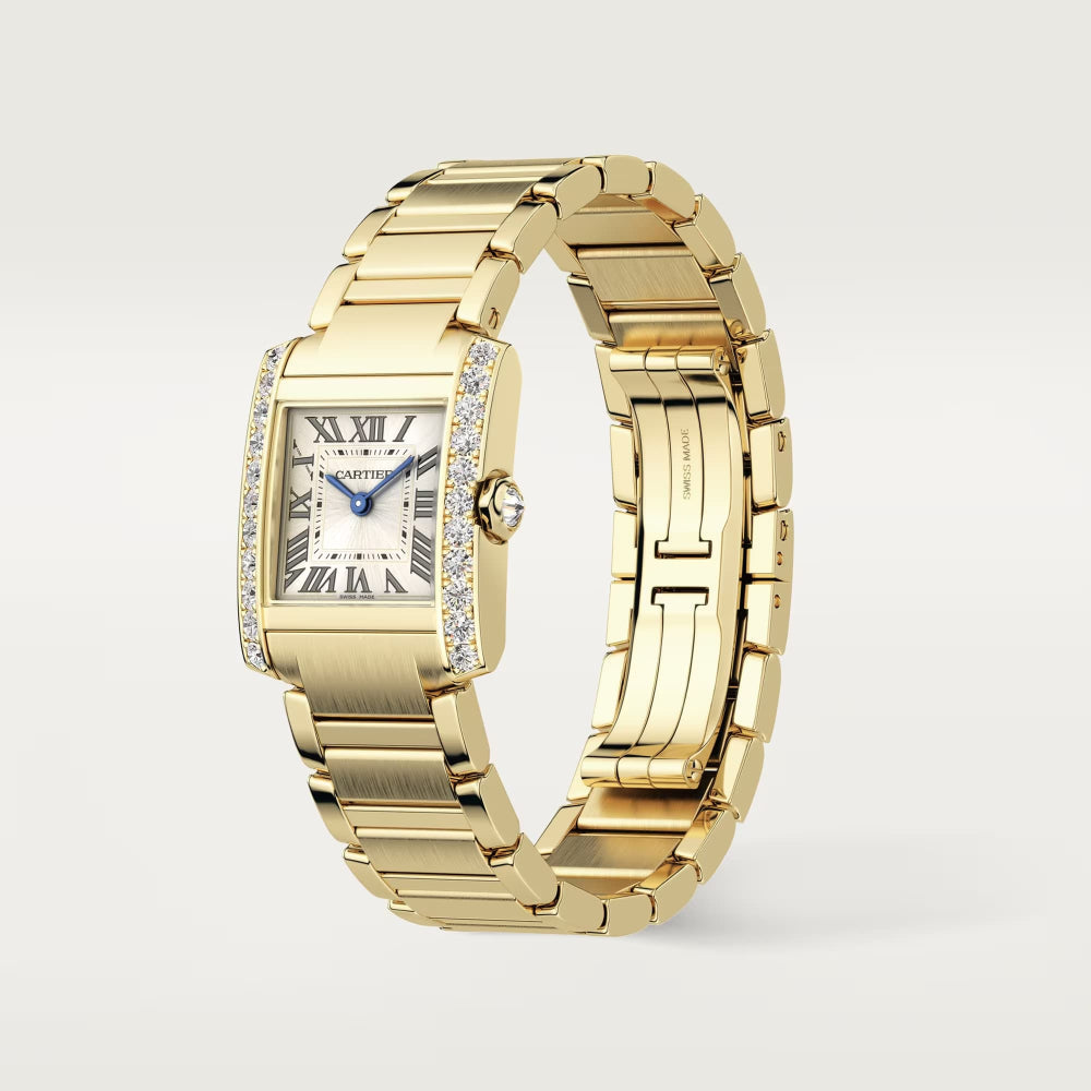 Cartier Tank Française 18K Yellow Gold & Diamonds Lady's Watch - Premium Luxury Product