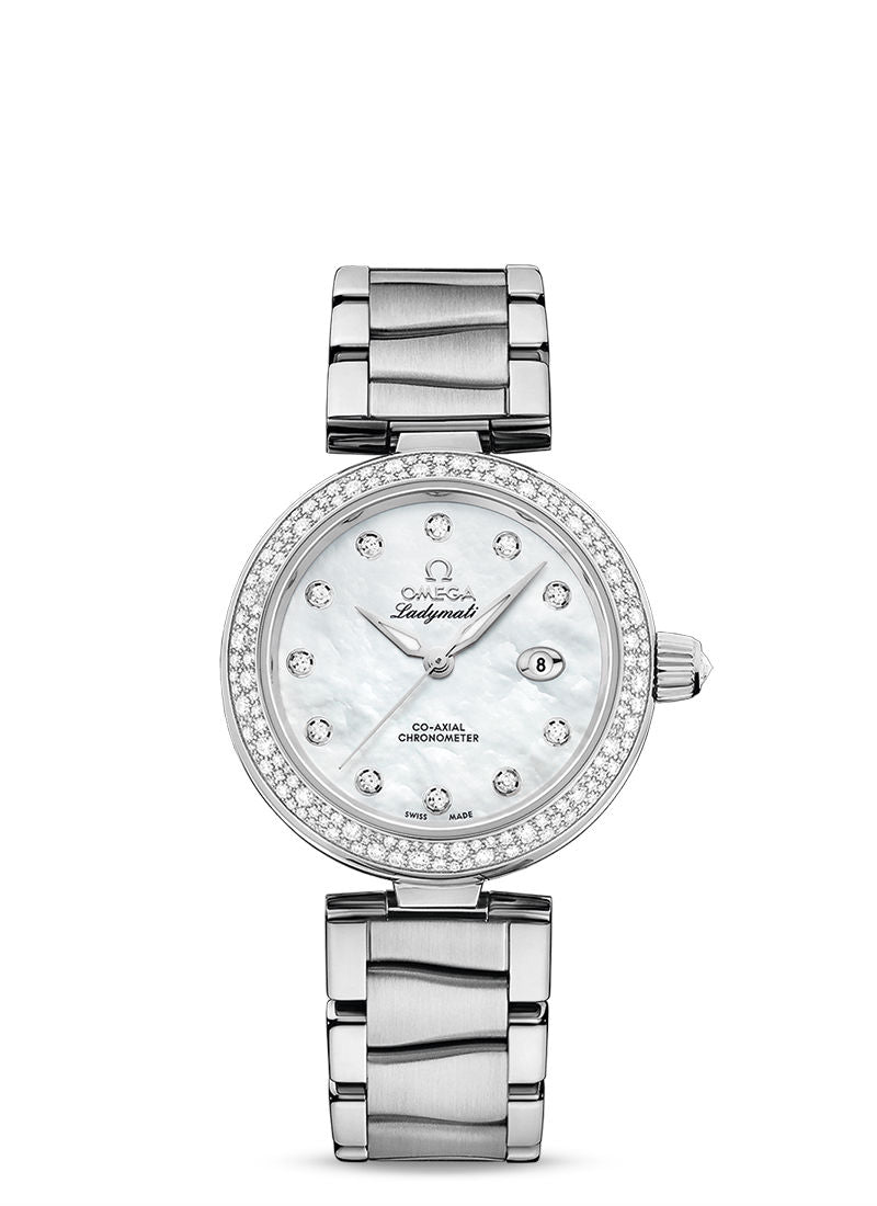 Omega De ville Ladymatic Stainless steel & Diamonds Lady's Watch - Premium Luxury Product