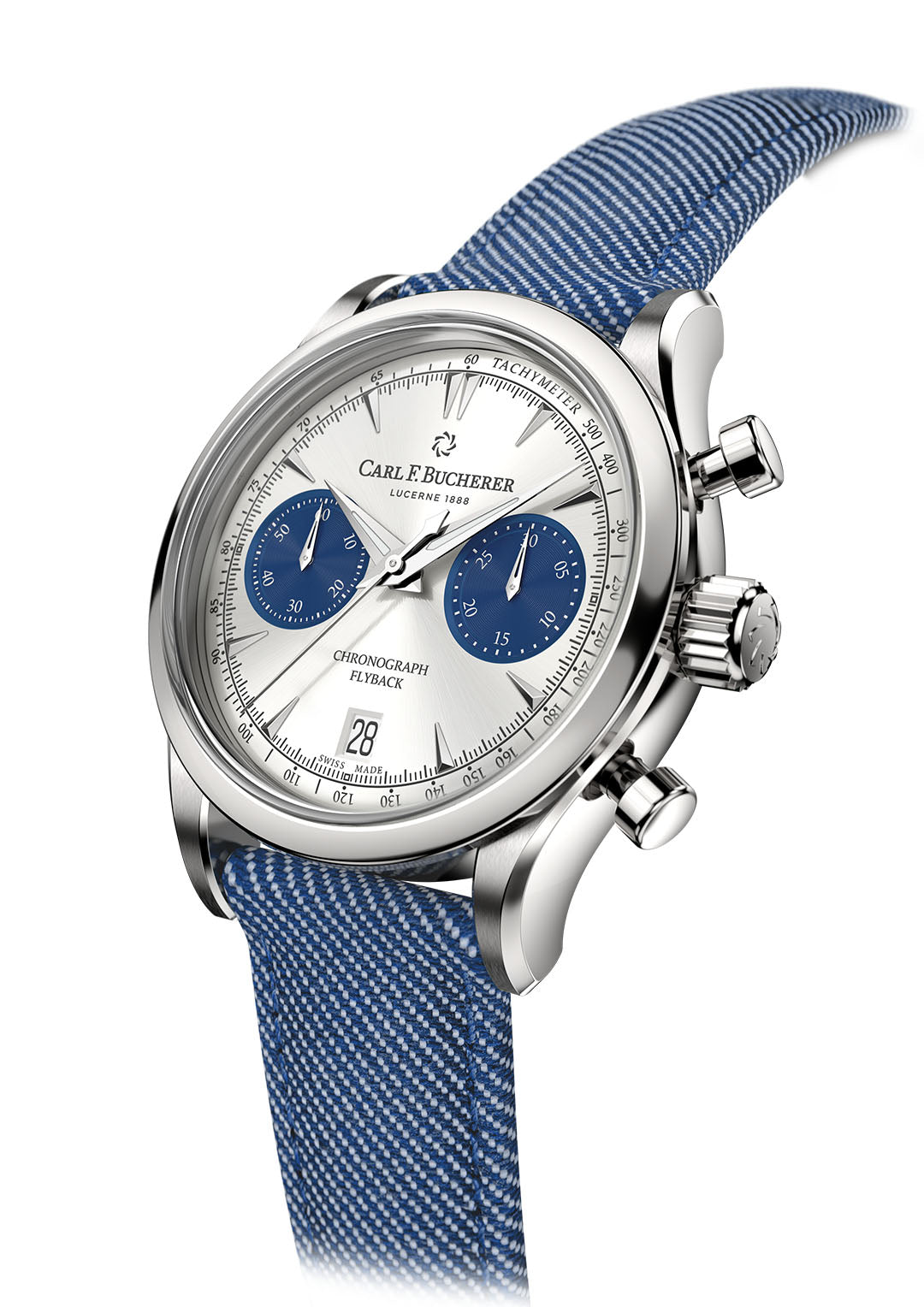 Carl F. Bucherer Manero Flyback Stainless steel Men's Watch - Premium Luxury Product