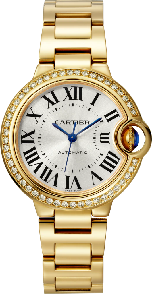 Cartier Ballon Bleu 36mm Yellow Gold & Diamond Lady's Watch - Premium Luxury Product