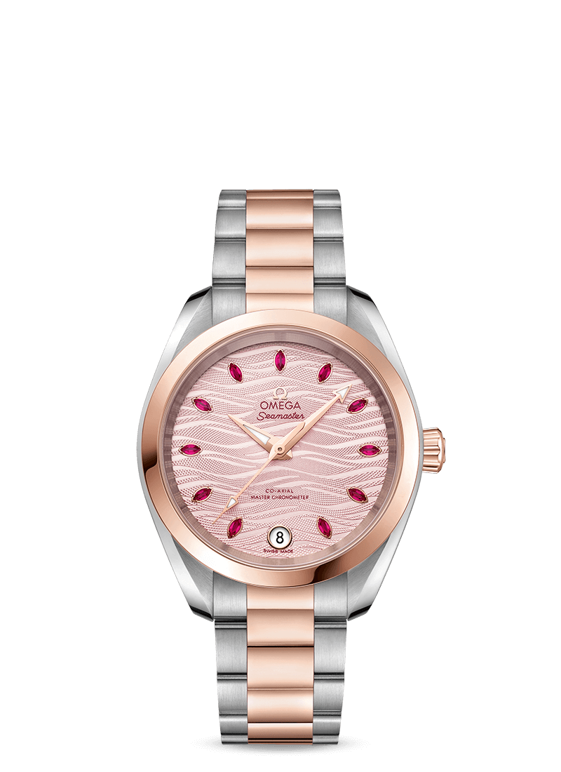 Omega Seamaster Aqua Terra Co-Axial Master Chronometer Stainless Steel & 18K Sedna™ Gold Lady's Watch - Premium Luxury Product