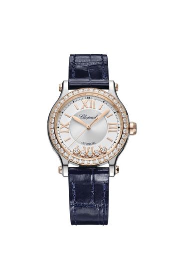 Chopard Happy Sport Stainlees steel and Ethical Rose Gold & Diamonds Ladies Watch - Premium Luxury Product