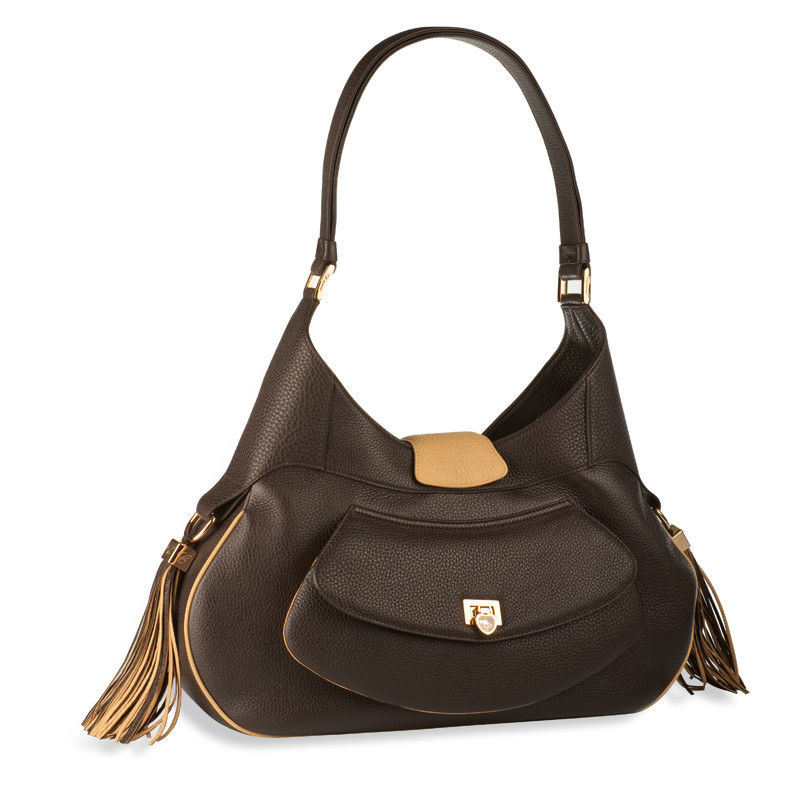 Chopard Madrid Brown / Camel Colored Calfskin Leather Bag - Premium Luxury Product