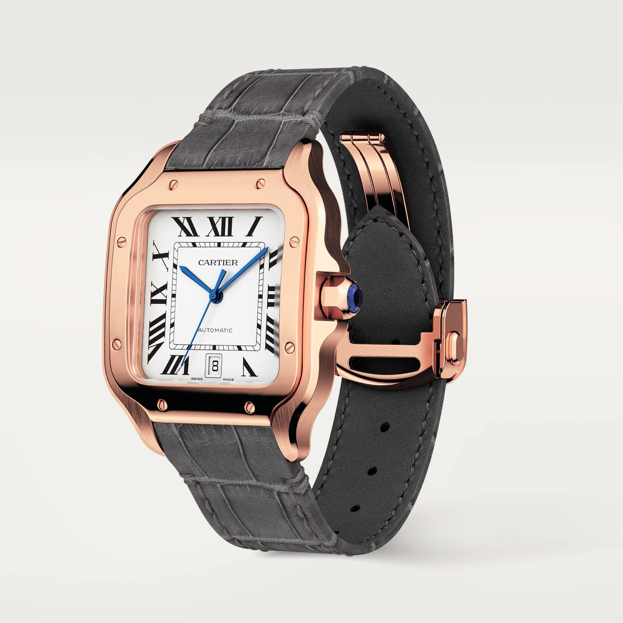 Cartier Santos 18K Rose Gold Men's Watch
