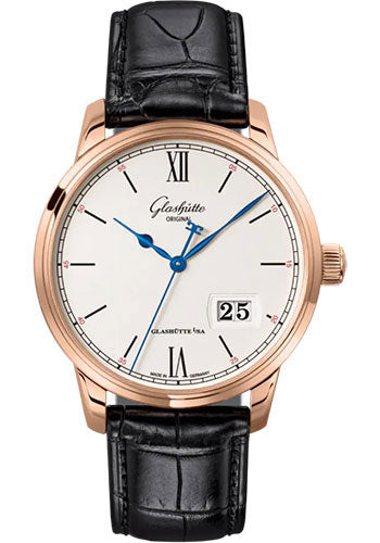 Glashutte Original Senator Excellence Panorama Date Red gold Men's Watch - Premium Luxury Product