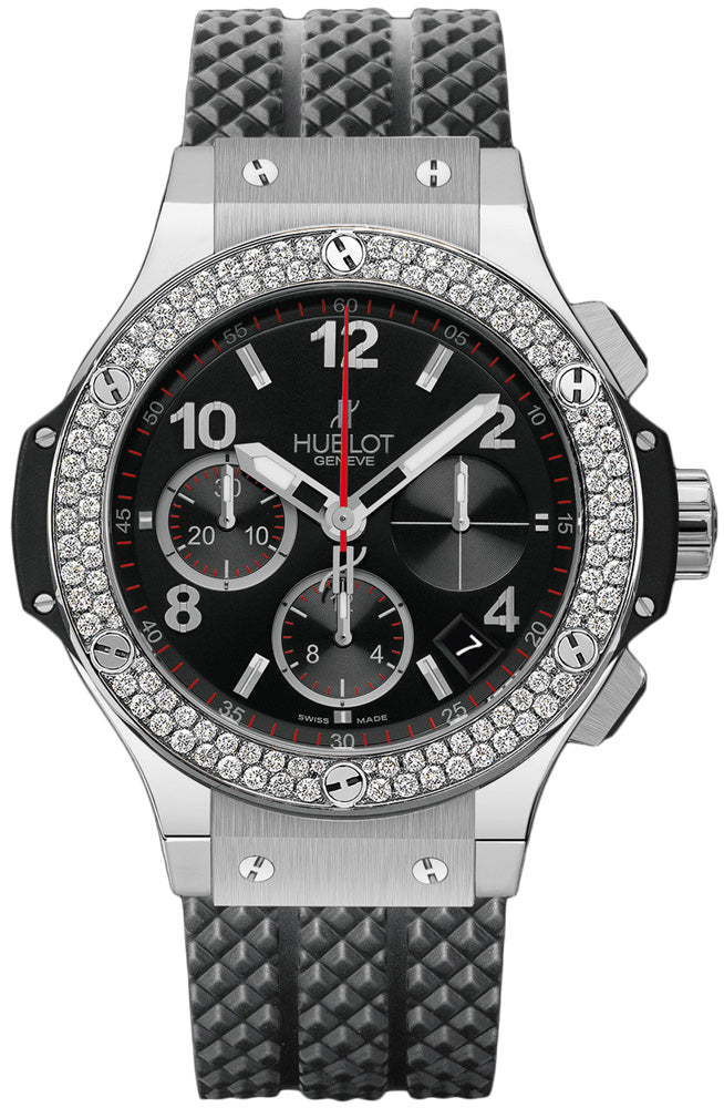 Hublot Big Bang Stainless Steel Rubber Diamonds Automatic Men's Watch - Premium Luxury Product