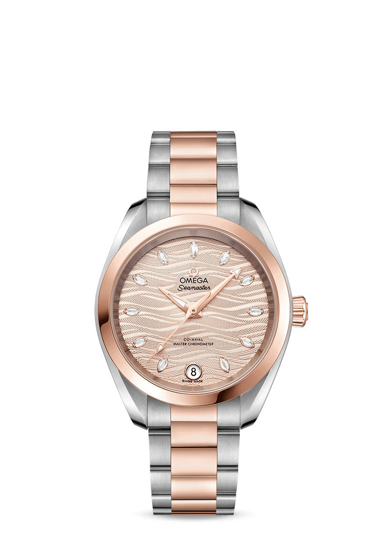 Omega Seamaster Aqua Terra Co-Axial Master Chronometer Stainless Steel & 18K Sedna™ Gold Lady's Watch - Premium Luxury Product
