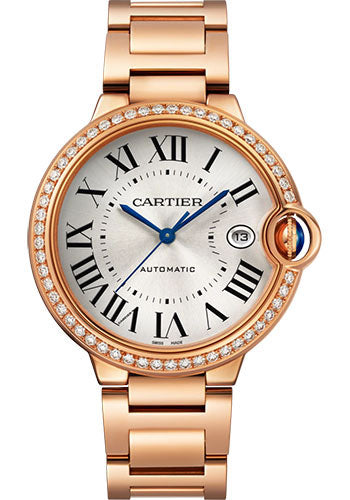 Cartier Ballon Bleu 40 mm Rose Gold & Diamonds Men's Watch - Premium Luxury Product