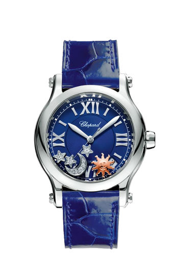 Chopard Happy Sport Sun, Moon and Stars Stainless steel Ladies Watch - Premium Luxury Product