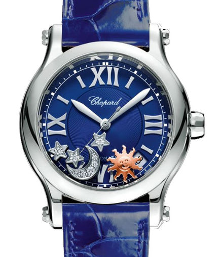 Chopard Happy Sport Sun, Moon and Stars Stainless steel Ladies Watch