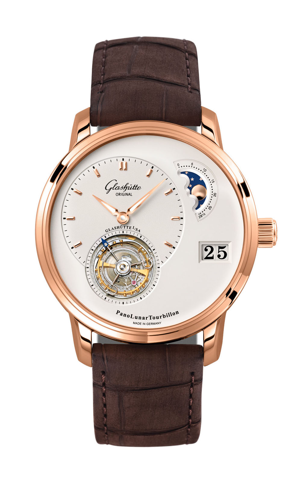 Glashutte Original Pano Lunar Tourbillon Red Gold Men's Watch - Premium Luxury Product
