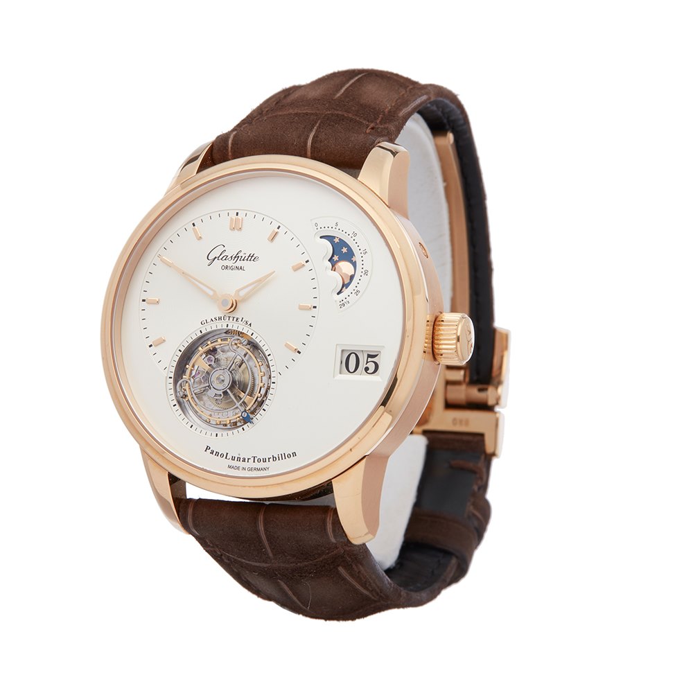 Glashutte Original Pano Lunar Tourbillon Red Gold Men's Watch - Premium Luxury Product