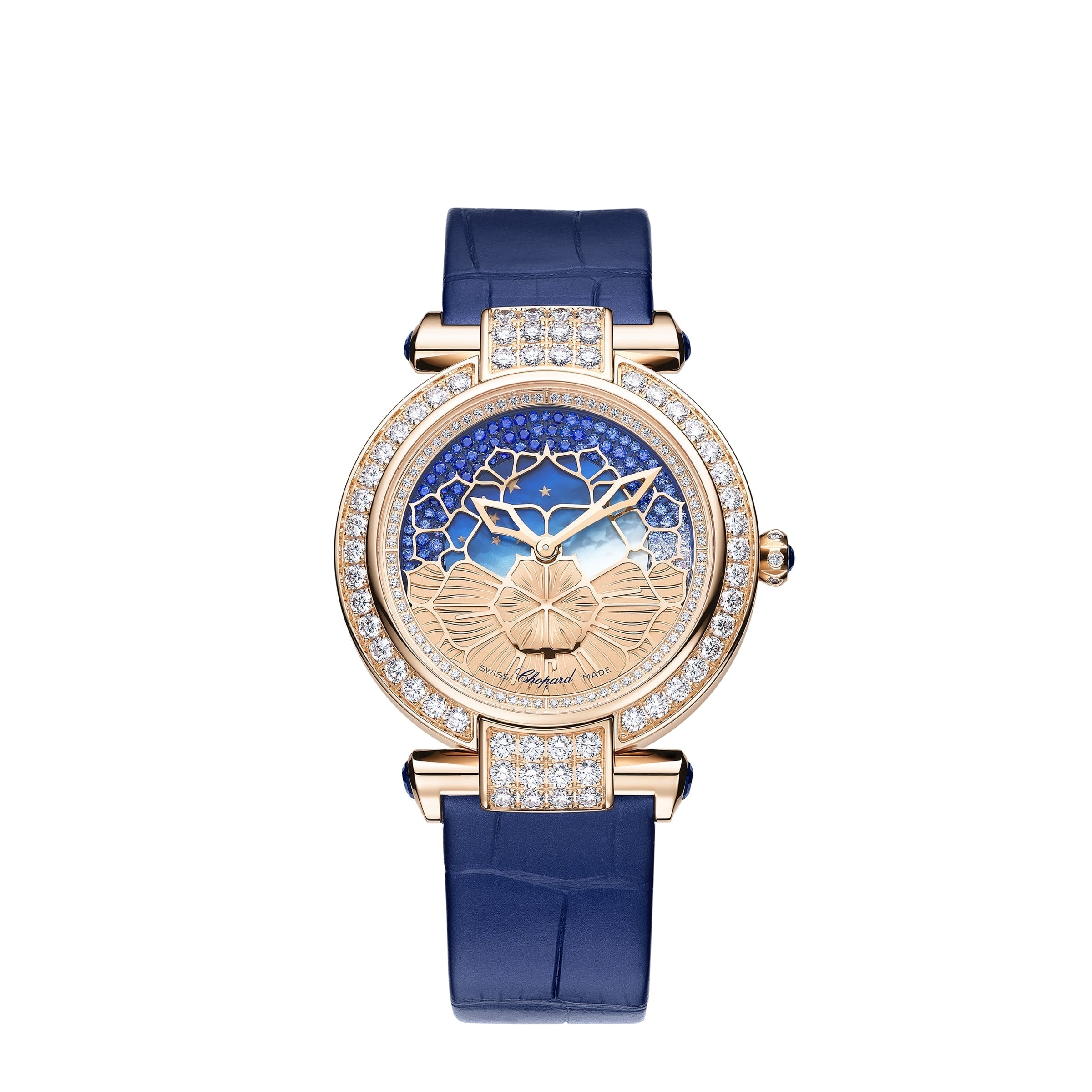 IMPERIALE DAY & NIGHT 36 MM, AUTOMATIC, ETHICAL ROSE GOLD, DIAMONDS, SAPPHIRES 385388-5001 - Premium Luxury Product