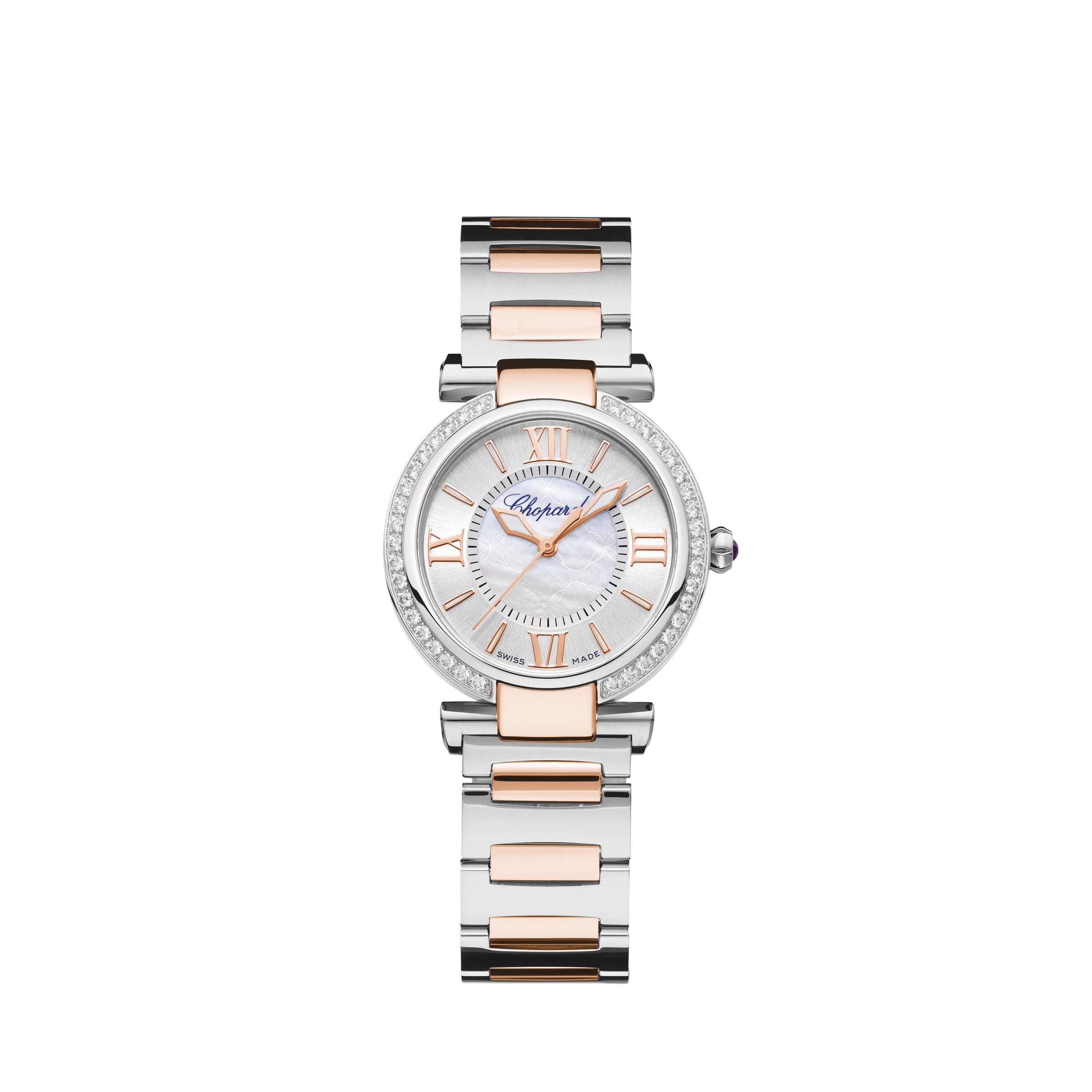 IMPERIALE 29 MM, AUTOMATIC, ETHICAL ROSE GOLD, LUCENT STEEL™, DIAMONDS 388563-6008 - Premium Luxury Product