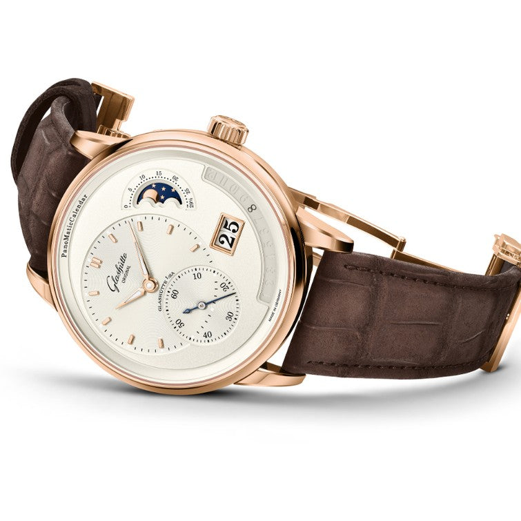 Glashutte Original Pano Matic Calendar Red Gold Men's Watch