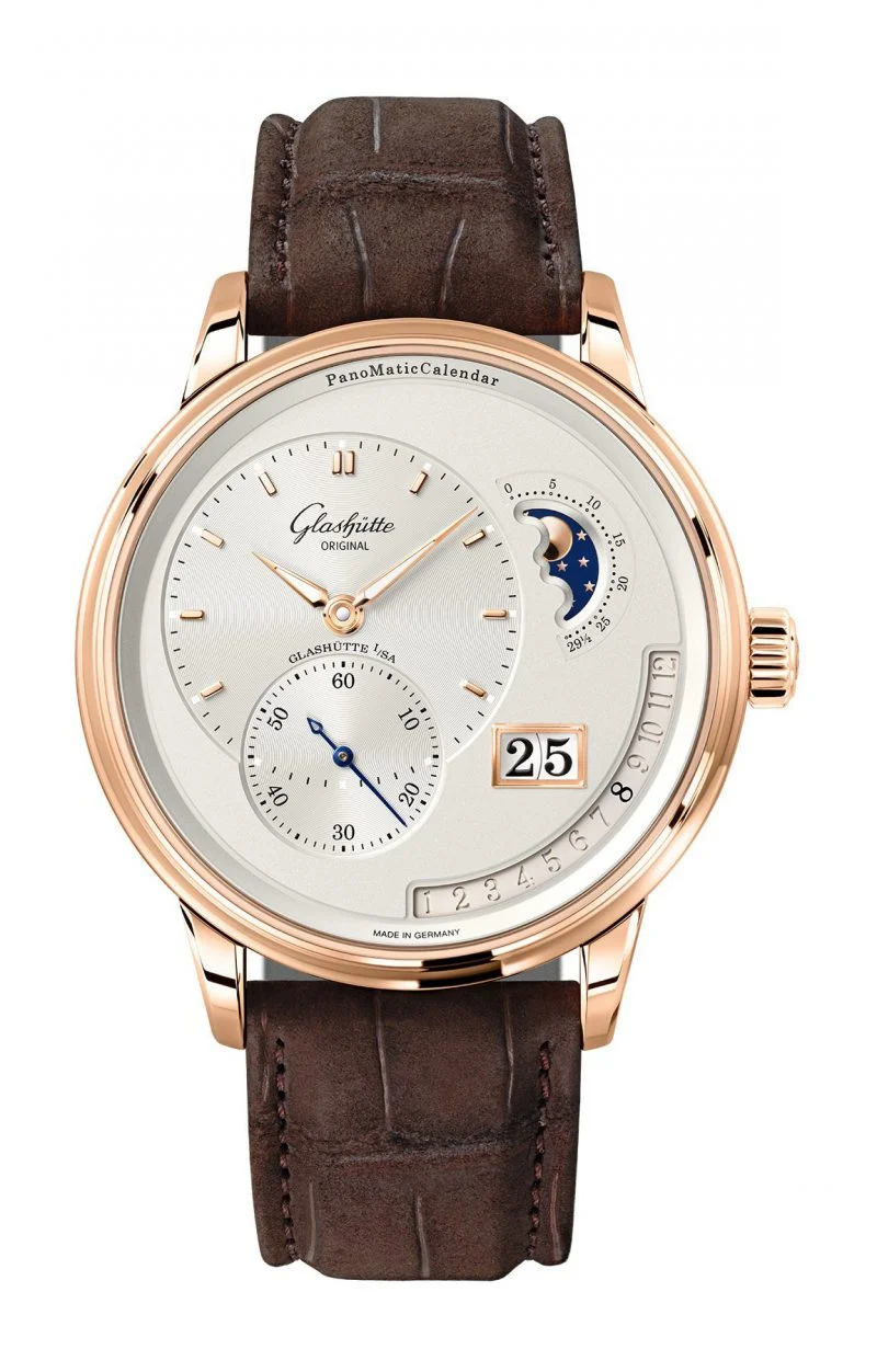 Glashutte Original Pano Matic Calendar Red Gold Men's Watch