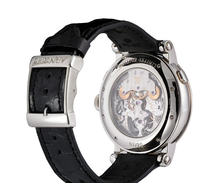 Arnold & Son Grand Complications GMT Tourbillon 3 Time Zone Platinum Men's Watch - Premium Luxury Product
