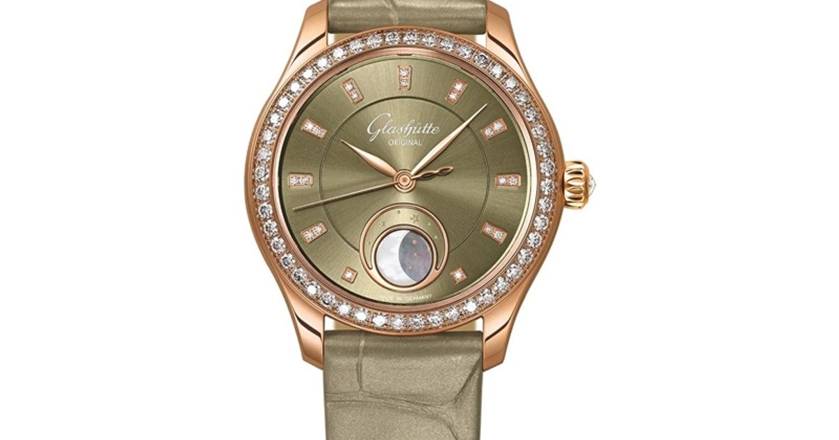 Glashutte Original Serenade Luna Moon Phase 18K Red Gold & Diamonds Lady's Watch - Premium Luxury Product