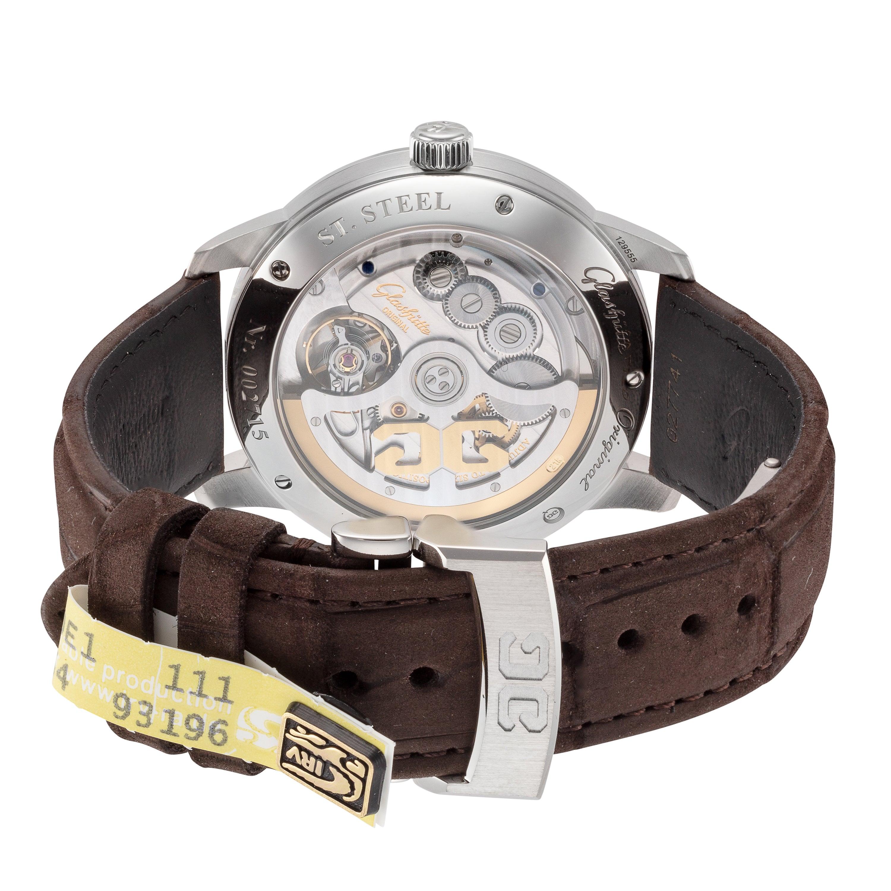 Glashutte Original Senator Excellence Panorama Date Stainless steel Men's Watch - Premium Luxury Product