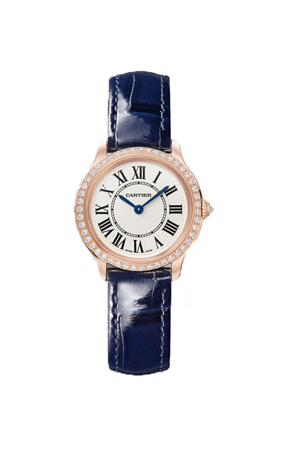 Cartier Ronde Louis Cartier 18K Rose Gold & Diamonds Lady's Watch - Premium Luxury Product