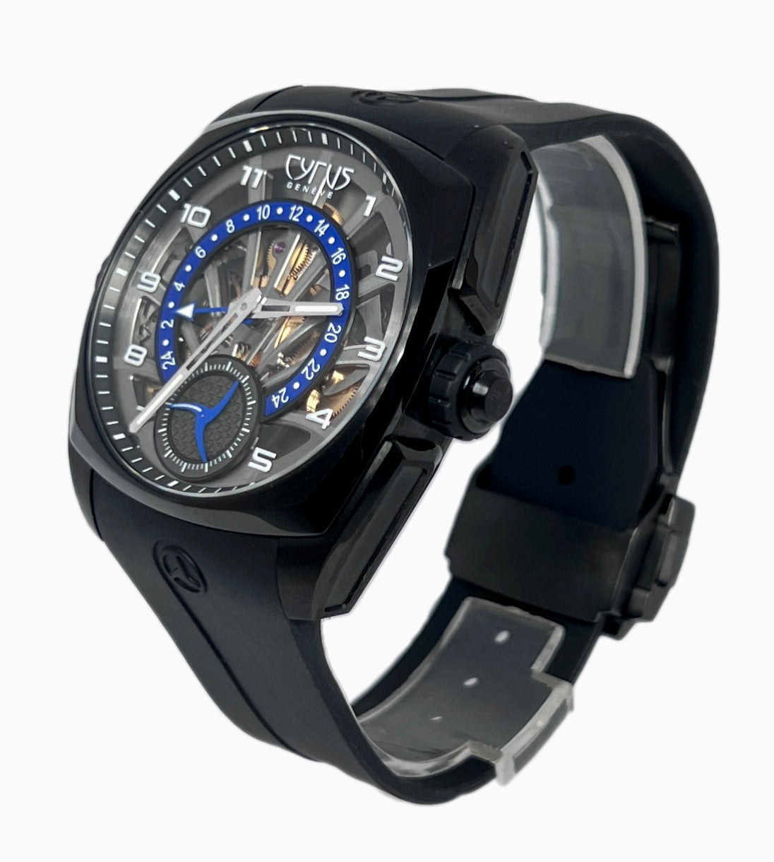 Cyrus Klepcys GMT Retrograde Black DLC Titanium Men's Watch