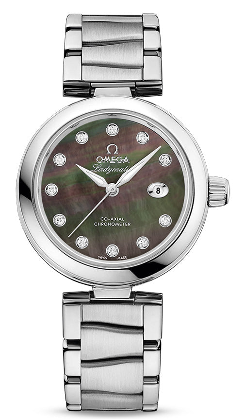 Omega De ville Ladymatic Stainless steel & Diamonds Lady's Watch - Premium Luxury Product