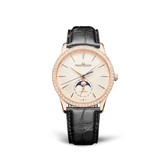 Jaeger-Lecoultre Master Ultra Thin Moon 18K Rose Gold & Diamonds Men's Watch - Premium Luxury Product