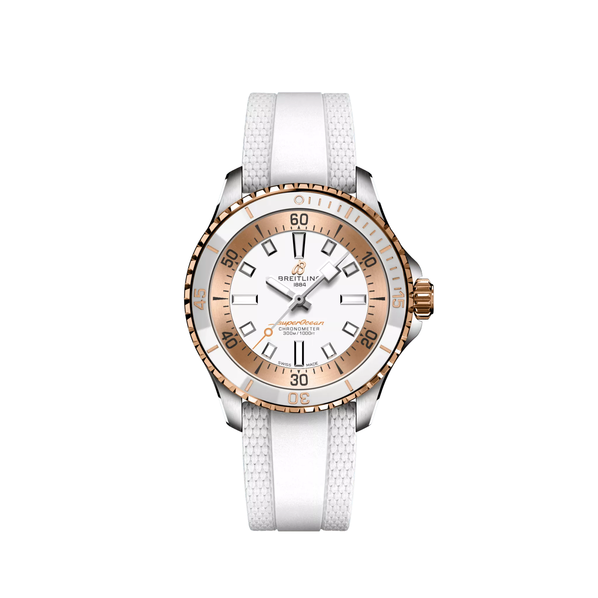 Breitling Superocean Super Diver 36 mm Stainless steel & 18K Red Gold Lady's Watch - Premium Luxury Product