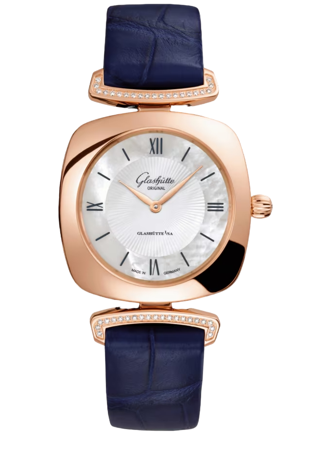Glashutte Original Lady Collection Pavonia Date 18K Red Gold & Diamonds Lady's Watch - Premium Luxury Product