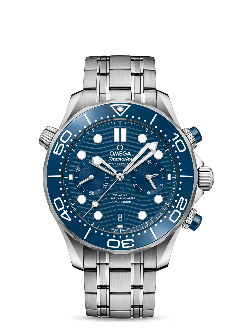 Omega Seamaster Diver Co-Axial Chronometer Chronograph Stainless Steel Men's Watch - Premium Luxury Product