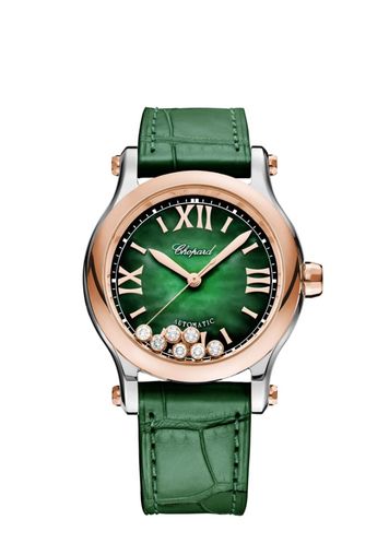 Chopard Happy Sport Stainlees steel and18K Rose Gold & Diamonds Ladies Watch - Premium Luxury Product