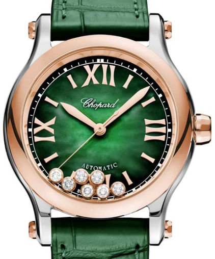 Chopard Happy Sport Stainlees steel and18K Rose Gold & Diamonds Ladies Watch