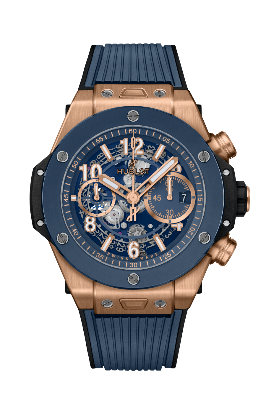 Hublot Big Bang Unico 18K King Gold Blue Ceramic Men's Watch - Premium Luxury Product