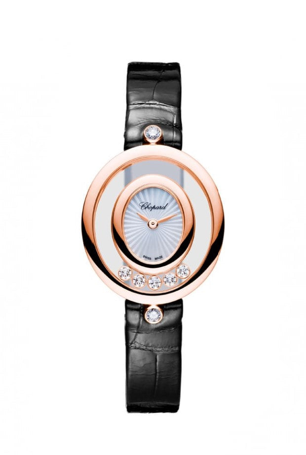 Chopard Happy Diamonds Icons Oval 18K Rose Gold & Diamonds Ladies Watch - Premium Luxury Product