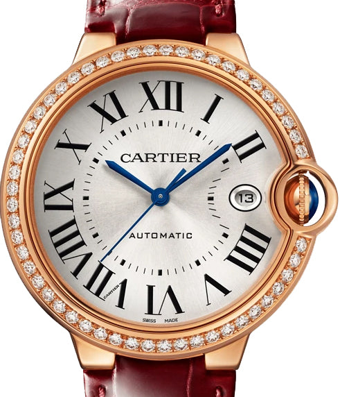 Cartier Ballon Bleu 40mm Rose Gold & Diamond Unisex Watch - Premium Luxury Product